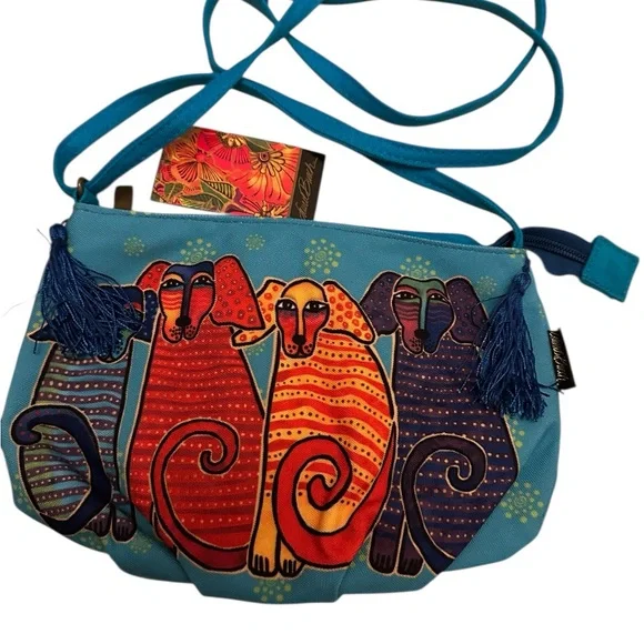 Laurel Burch Reigning Cats and Dogs Purse NWT - Picture 2 of 4